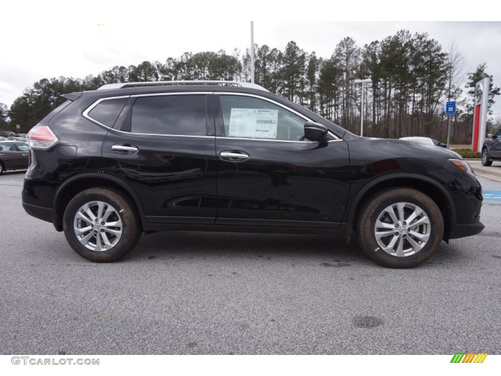 Super Black 2015 Nissan Rogue SV Exterior Photo #101193002