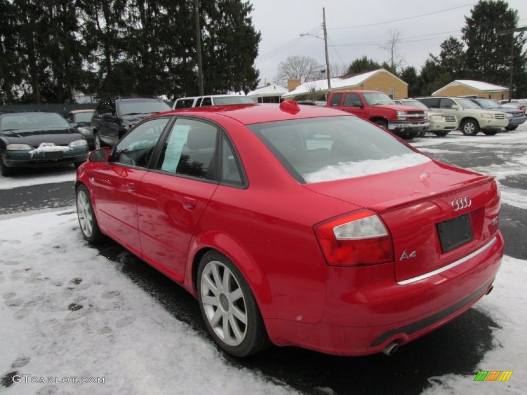 2004 A4 1.8T quattro Sedan - Brilliant Red / Ebony photo #4