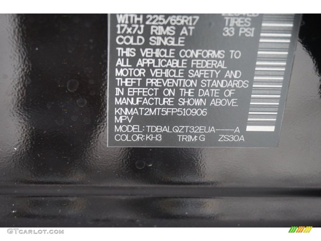 2015 Rogue Color Code KH3 for Super Black Photo #101193270