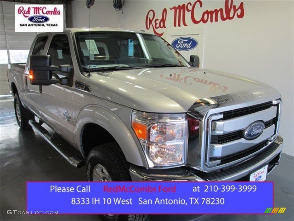 2015 F250 Super Duty XLT Crew Cab 4x4 - Ingot Silver / Steel photo #1