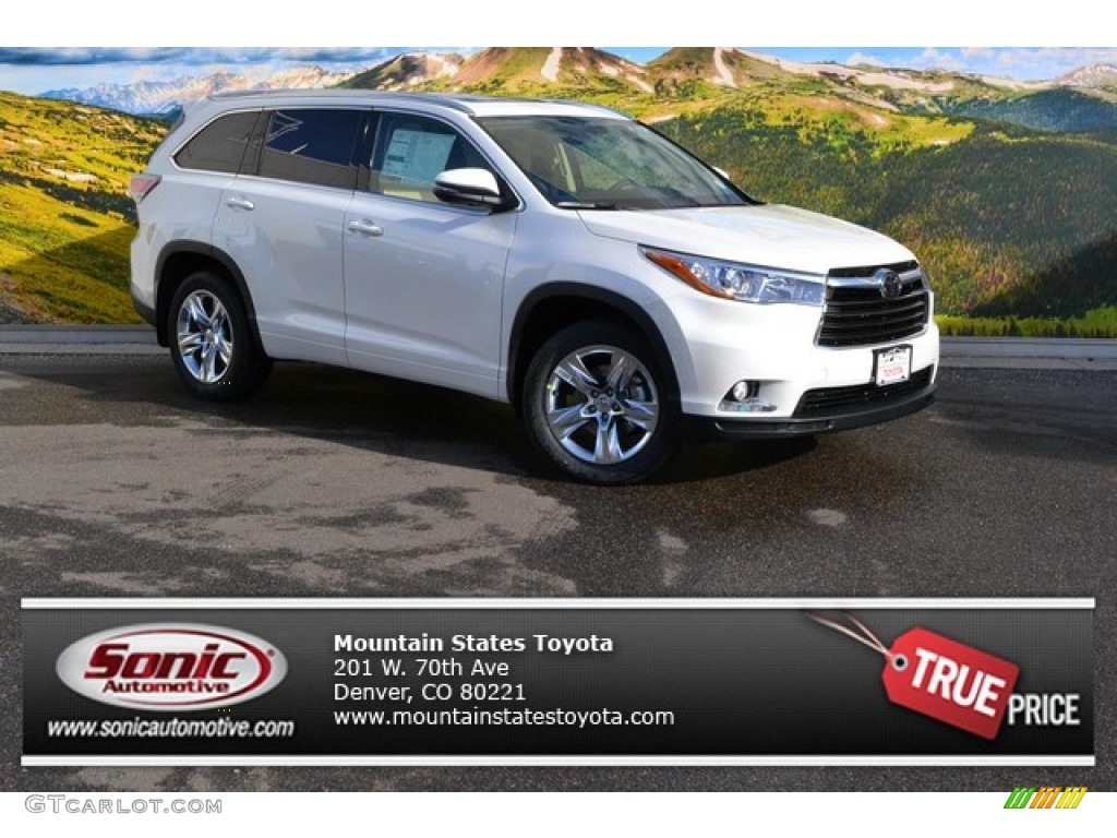 2015 Highlander Limited AWD - Blizzard Pearl White / Almond photo #1