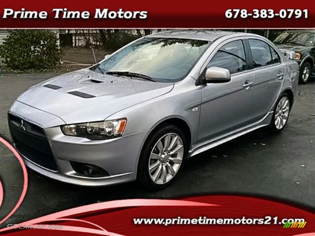 2009 Lancer RALLIART - Apex Silver Metallic / Black photo #1