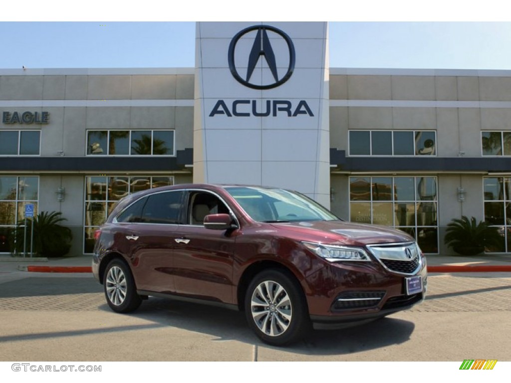 2015 MDX SH-AWD Technology - Dark Cherry Pearl / Parchment photo #1