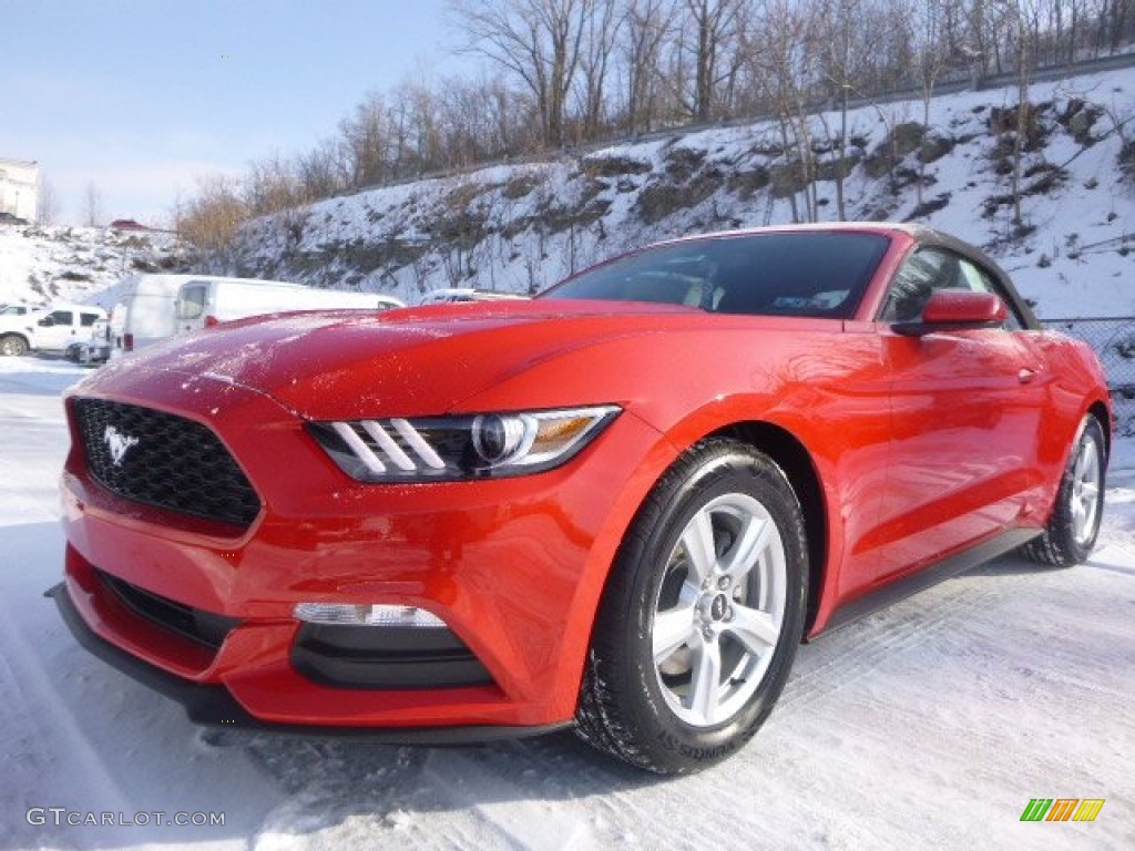 Race Red 2015 Ford Mustang V6 Convertible Exterior Photo #101203931