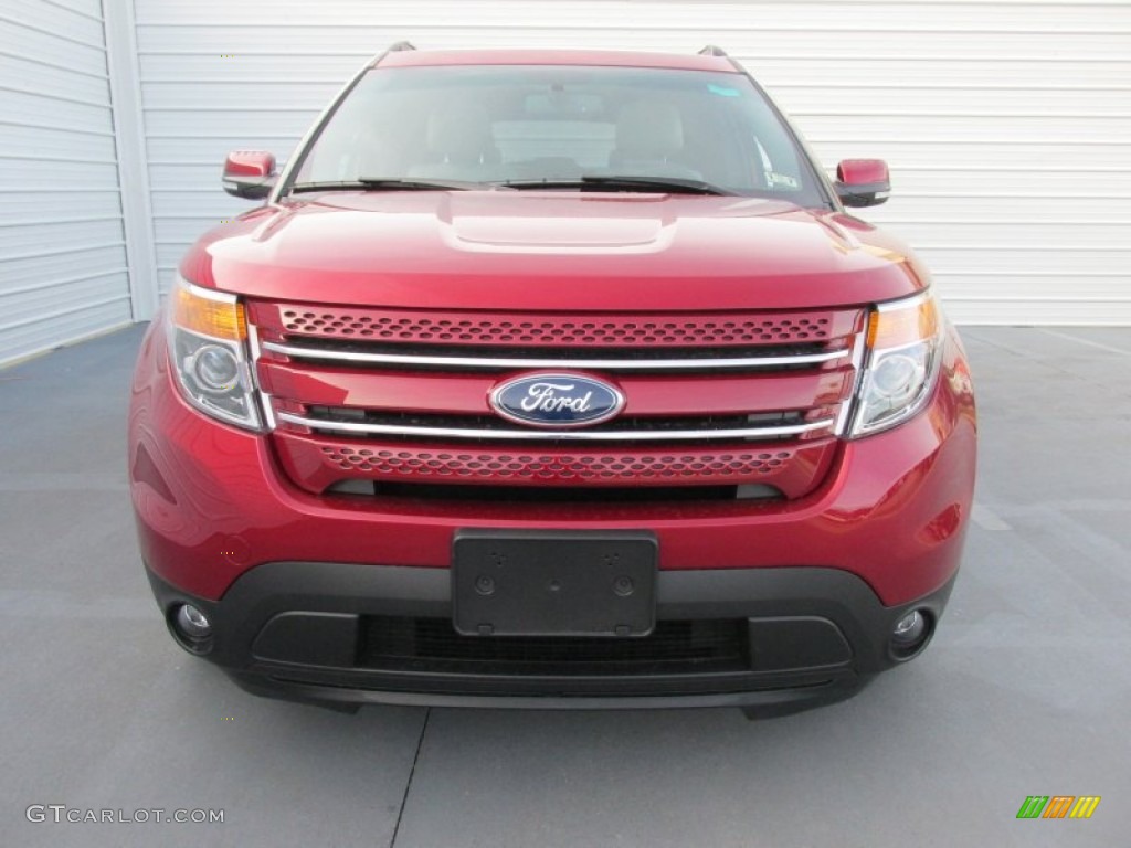 2015 Explorer Limited - Ruby Red / Medium Light Stone photo #8