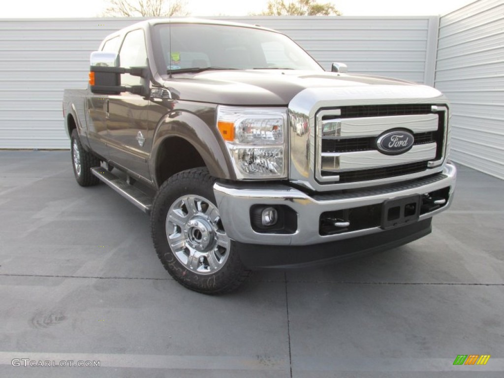 2015 F250 Super Duty Lariat Crew Cab 4x4 - Caribou / Black photo #2