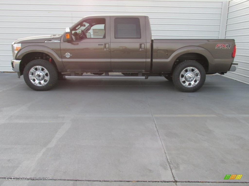 2015 F250 Super Duty Lariat Crew Cab 4x4 - Caribou / Black photo #6