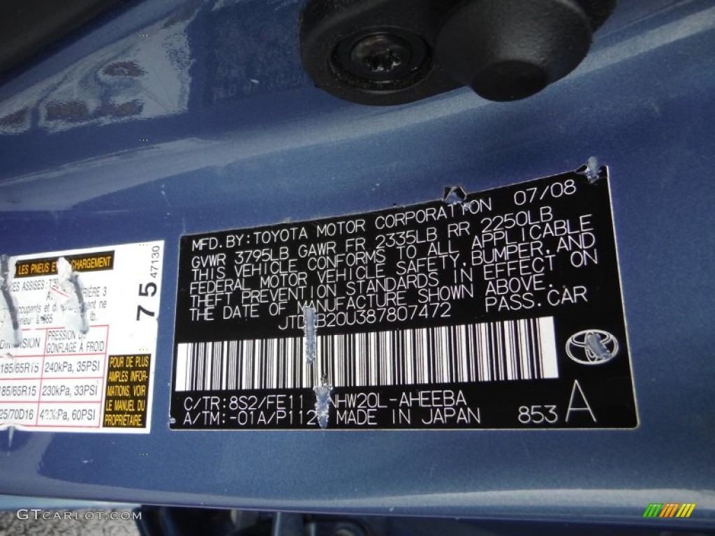 2008 Prius Hybrid - Seaside Blue Pearl / Gray photo #19