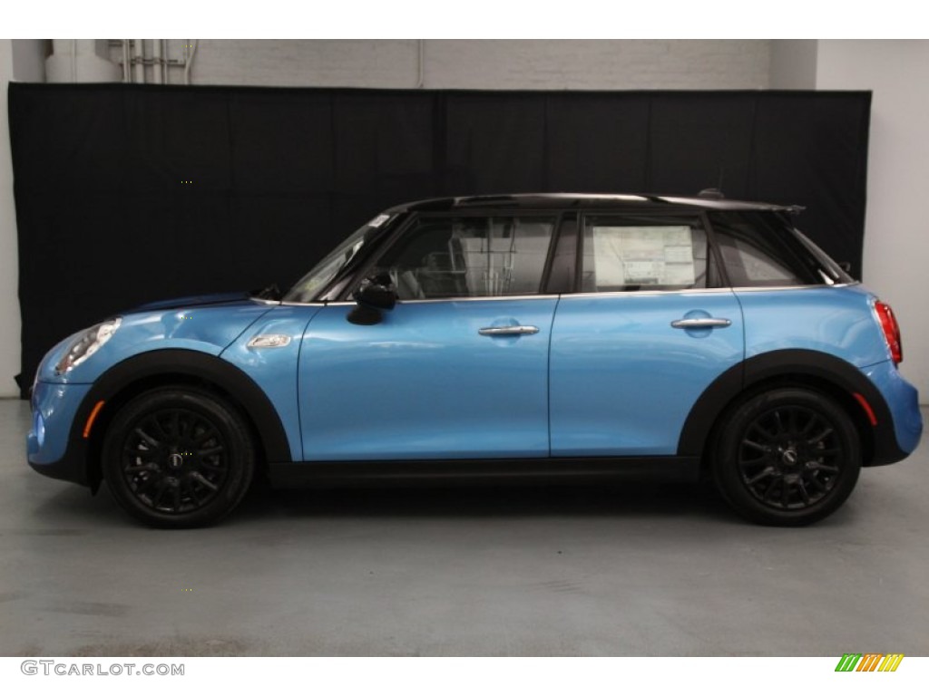 2015 Cooper S Hardtop 4 Door - Electric Blue Metallic / Carbon Black photo #3