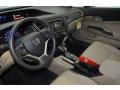  2015 Civic LX Sedan Beige Interior