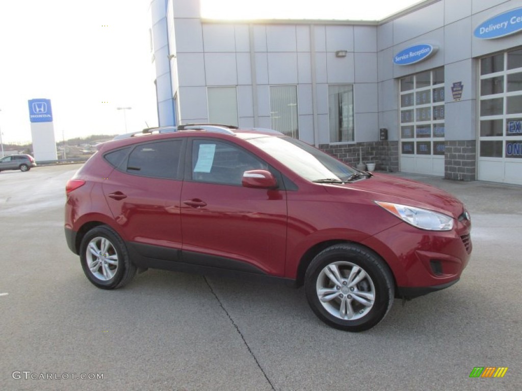 2012 Tucson GLS AWD - Garnet Red / Taupe photo #1