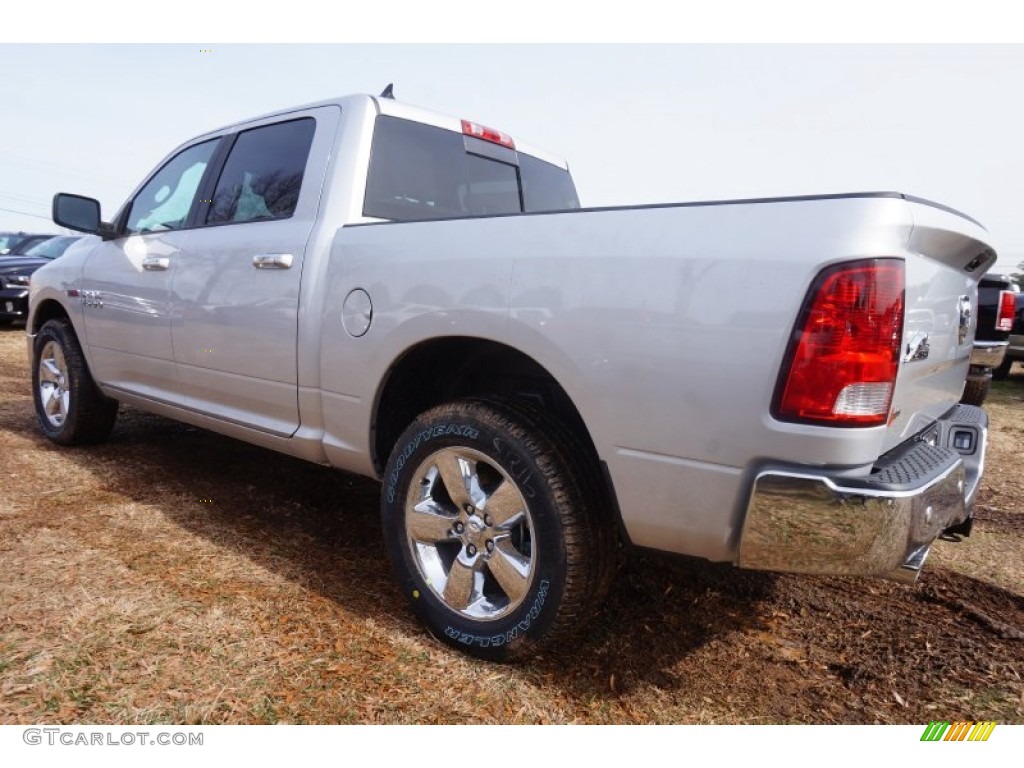 2015 1500 Big Horn Crew Cab - Bright Silver Metallic / Black/Diesel Gray photo #2