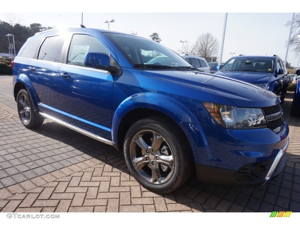 Blue Streak Pearl 2015 Dodge Journey Crossroad Exterior Photo #101216031