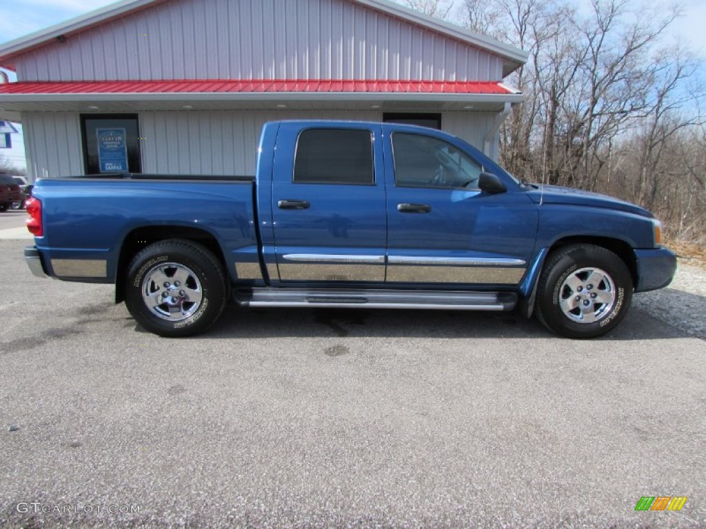 2006 Dakota SLT Quad Cab - Atlantic Blue Pearl / Medium Slate Gray photo #2