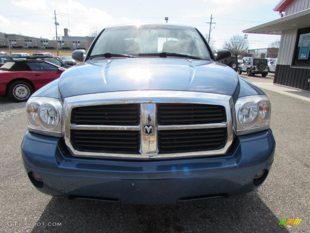 2006 Dakota SLT Quad Cab - Atlantic Blue Pearl / Medium Slate Gray photo #3