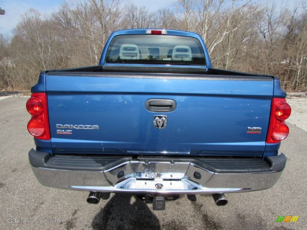 2006 Dakota SLT Quad Cab - Atlantic Blue Pearl / Medium Slate Gray photo #4