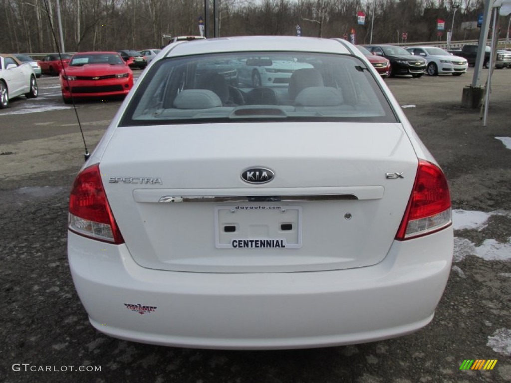 2007 Spectra EX Sedan - White / Gray photo #6