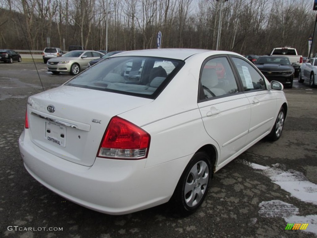 2007 Spectra EX Sedan - White / Gray photo #8