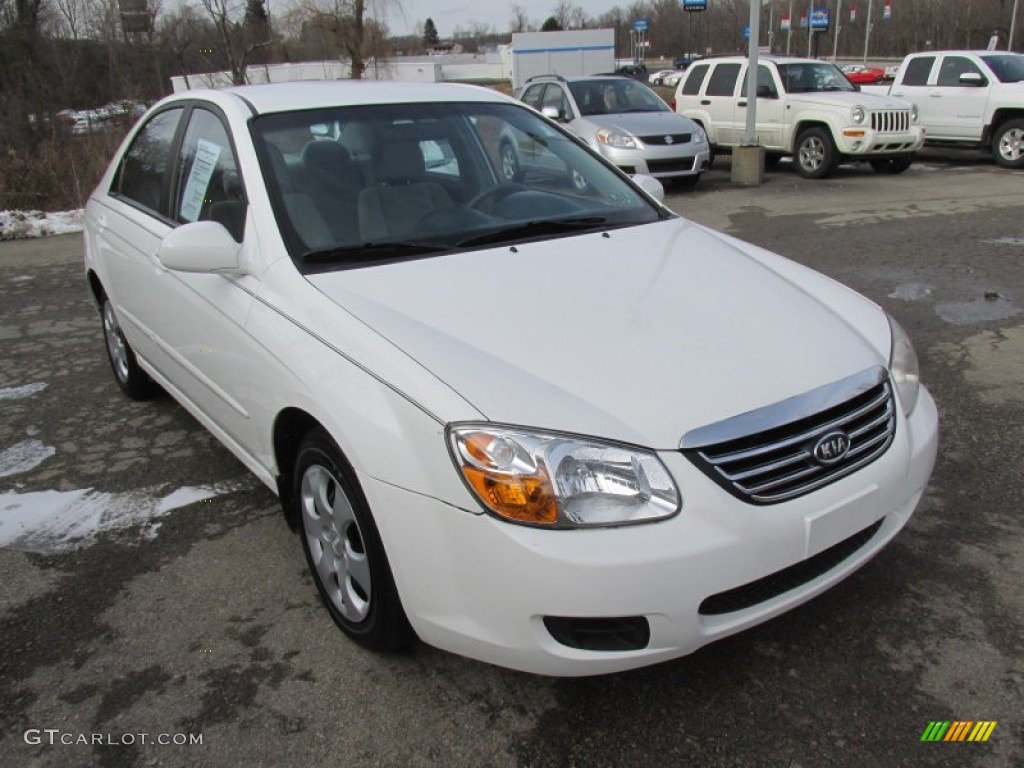 2007 Spectra EX Sedan - White / Gray photo #12