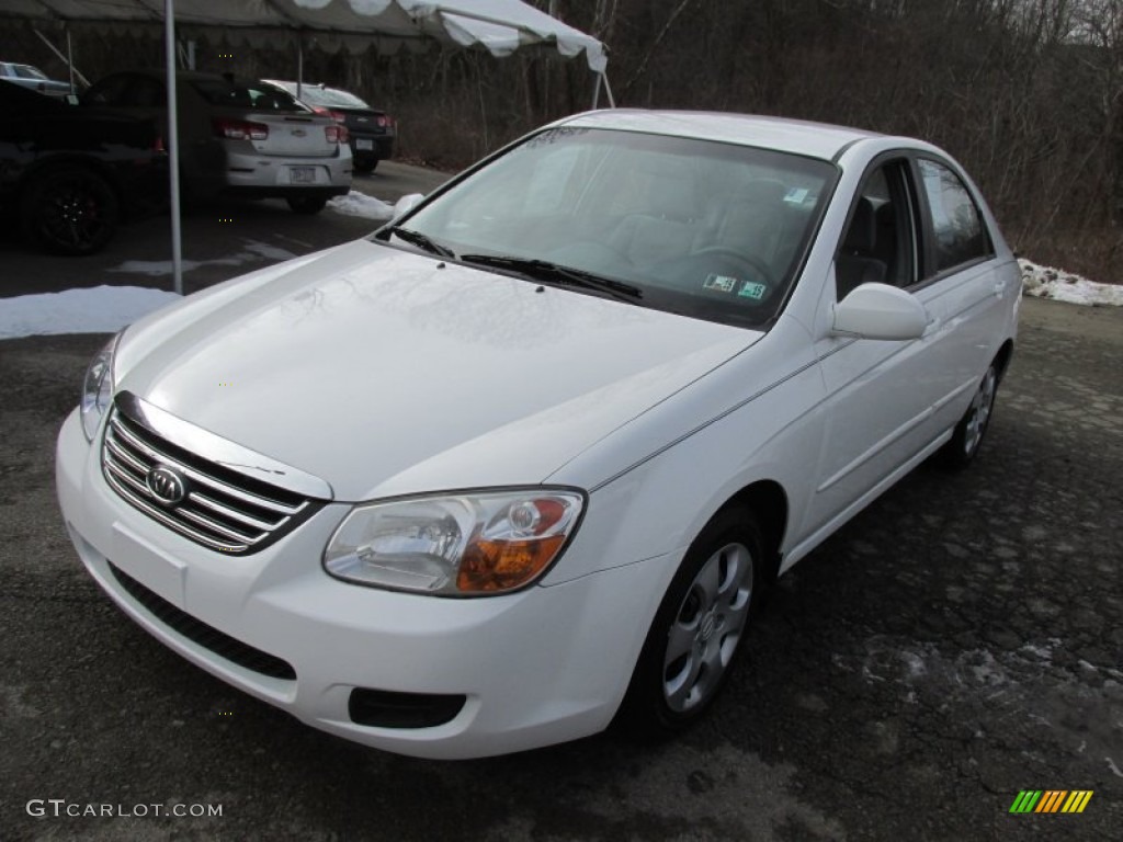 2007 Spectra EX Sedan - White / Gray photo #14