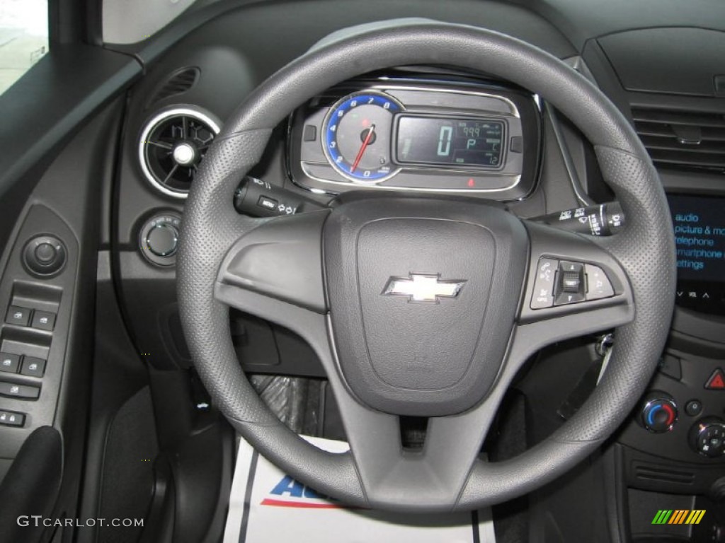 2015 Chevrolet Trax LS AWD Jet Black Steering Wheel Photo #101219421