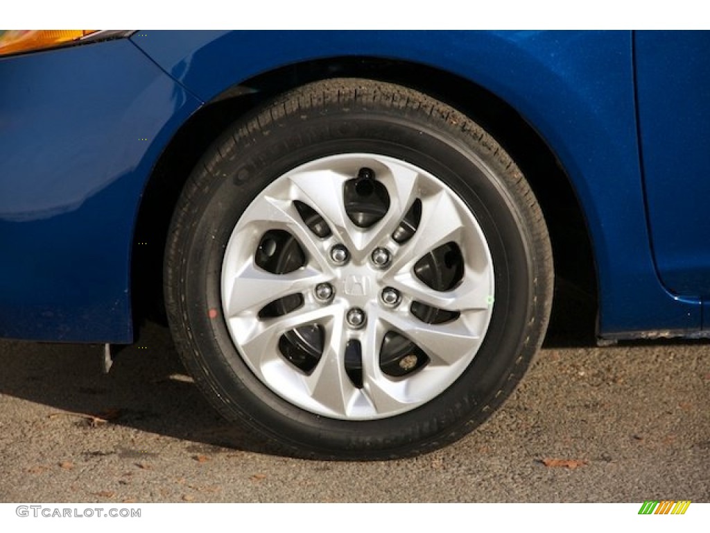 2015 Civic LX Coupe - Dyno Blue Pearl / Gray photo #7