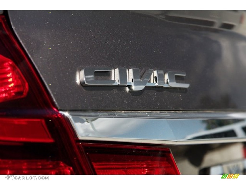 2015 Civic EX Sedan - Urban Titanium Metallic / Beige photo #3