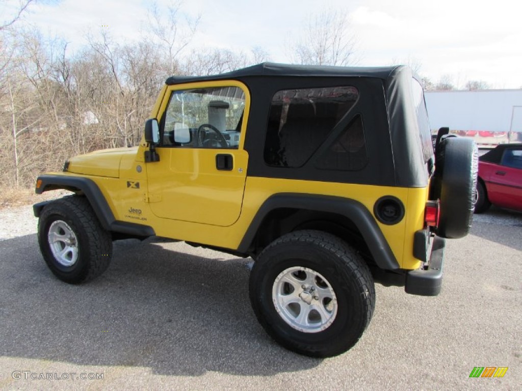 2004 Wrangler X 4x4 - Solar Yellow / Dark Slate Gray photo #5