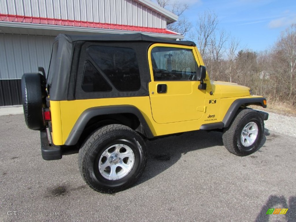 2004 Wrangler X 4x4 - Solar Yellow / Dark Slate Gray photo #6