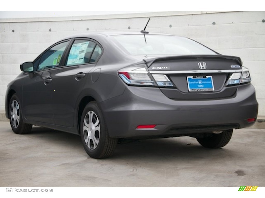 2015 Civic Hybrid Sedan - Modern Steel Metallic / Gray photo #2