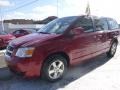 2008 Inferno Red Crystal Pearl Dodge Grand Caravan SXT  photo #3