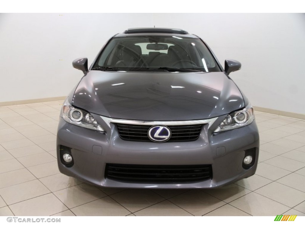 2012 CT 200h Hybrid Premium - Nebula Gray Pearl / Black photo #2