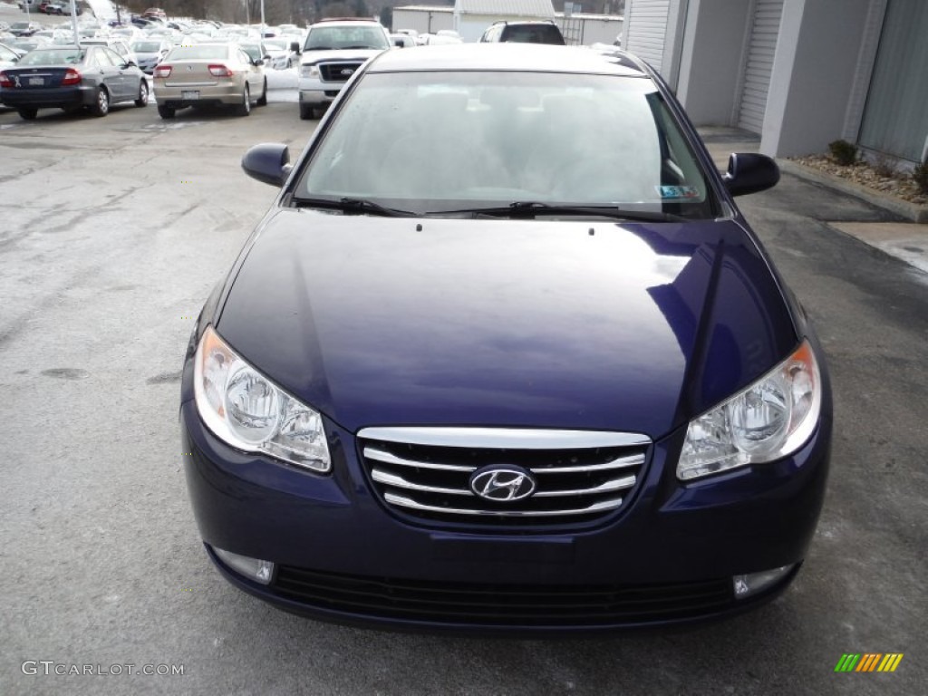 2010 Elantra GLS - Regatta Blue / Beige photo #3