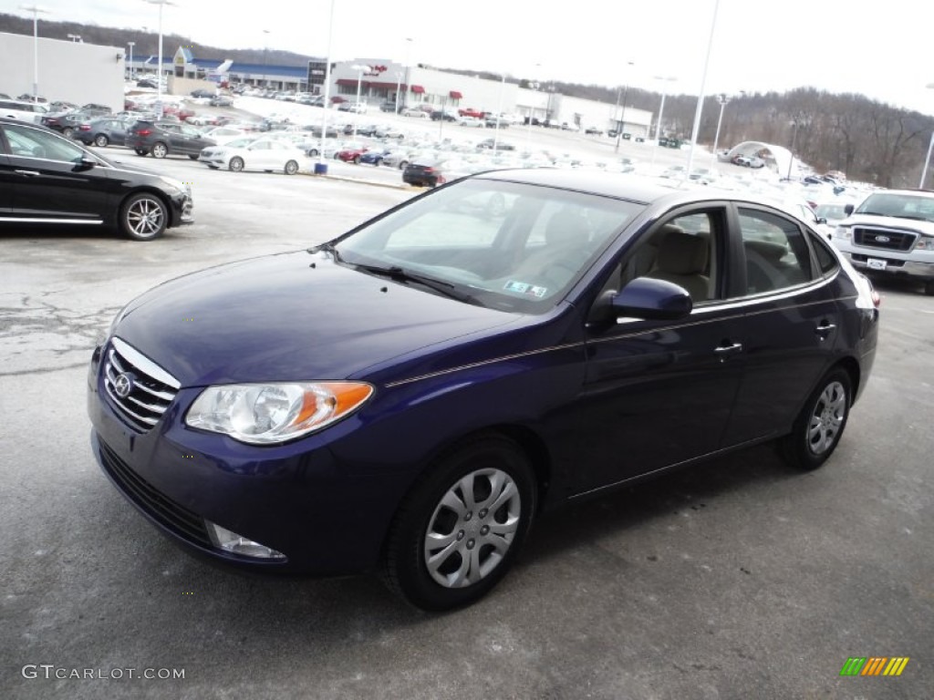 2010 Elantra GLS - Regatta Blue / Beige photo #4