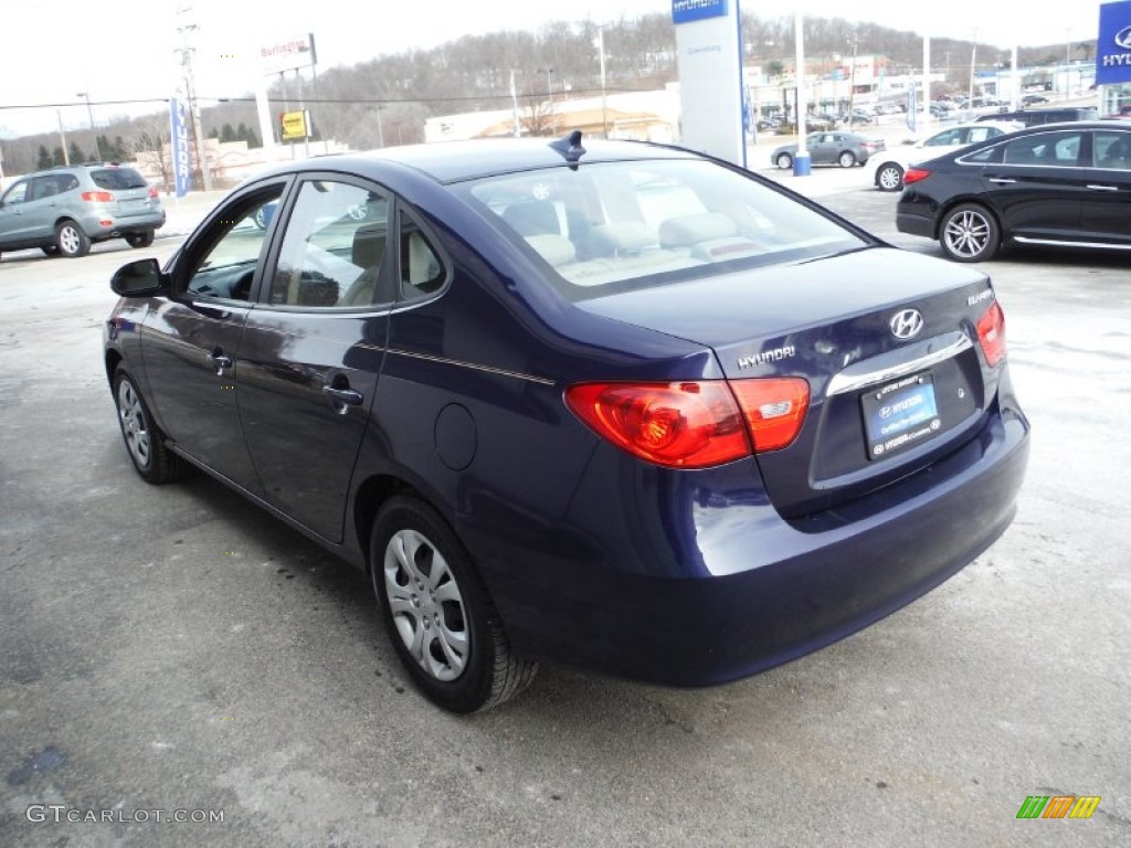 2010 Elantra GLS - Regatta Blue / Beige photo #6