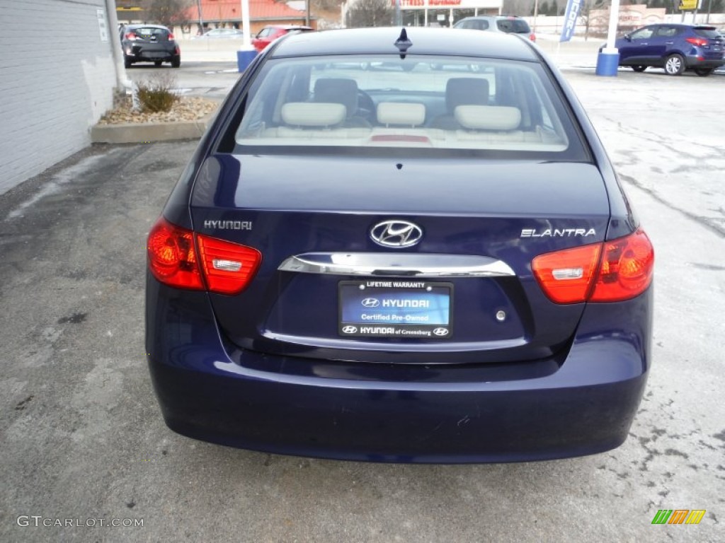 2010 Elantra GLS - Regatta Blue / Beige photo #7