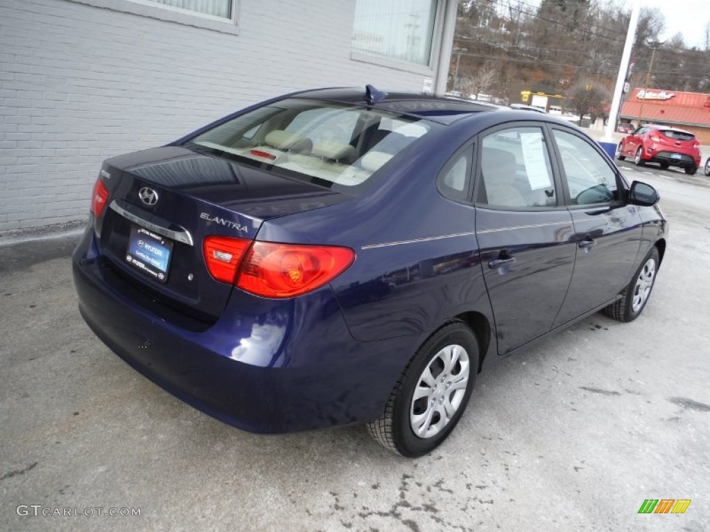 2010 Elantra GLS - Regatta Blue / Beige photo #8