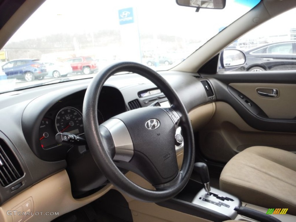 2010 Elantra GLS - Regatta Blue / Beige photo #11