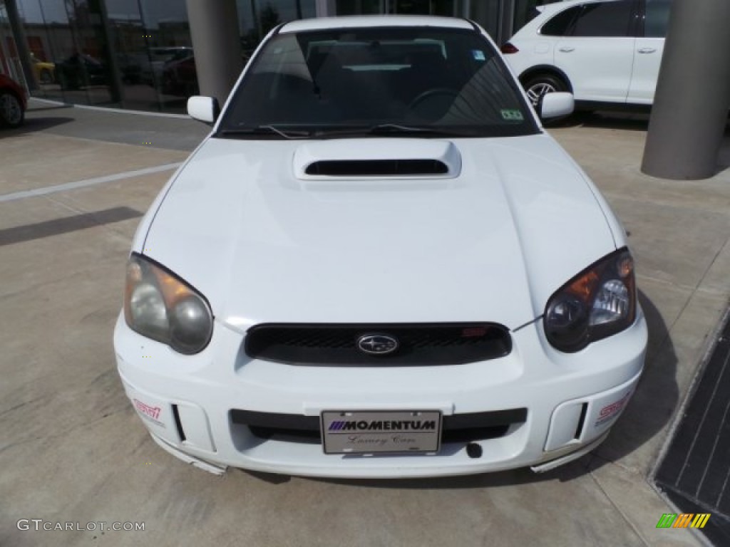 2005 Impreza WRX STi - Aspen White / Black/Blue Ecsaine photo #2