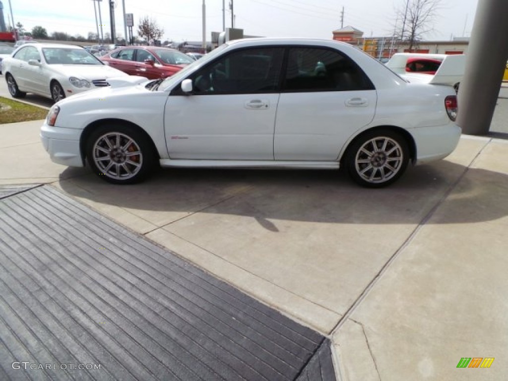 2005 Impreza WRX STi - Aspen White / Black/Blue Ecsaine photo #4