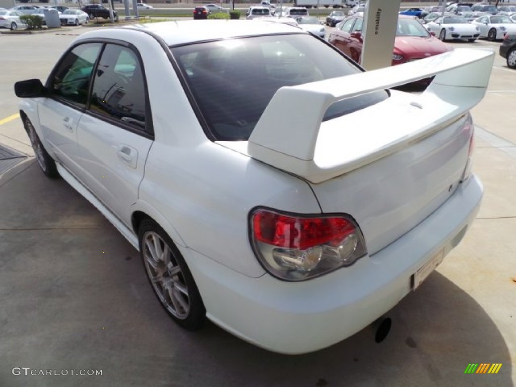 2005 Impreza WRX STi - Aspen White / Black/Blue Ecsaine photo #5