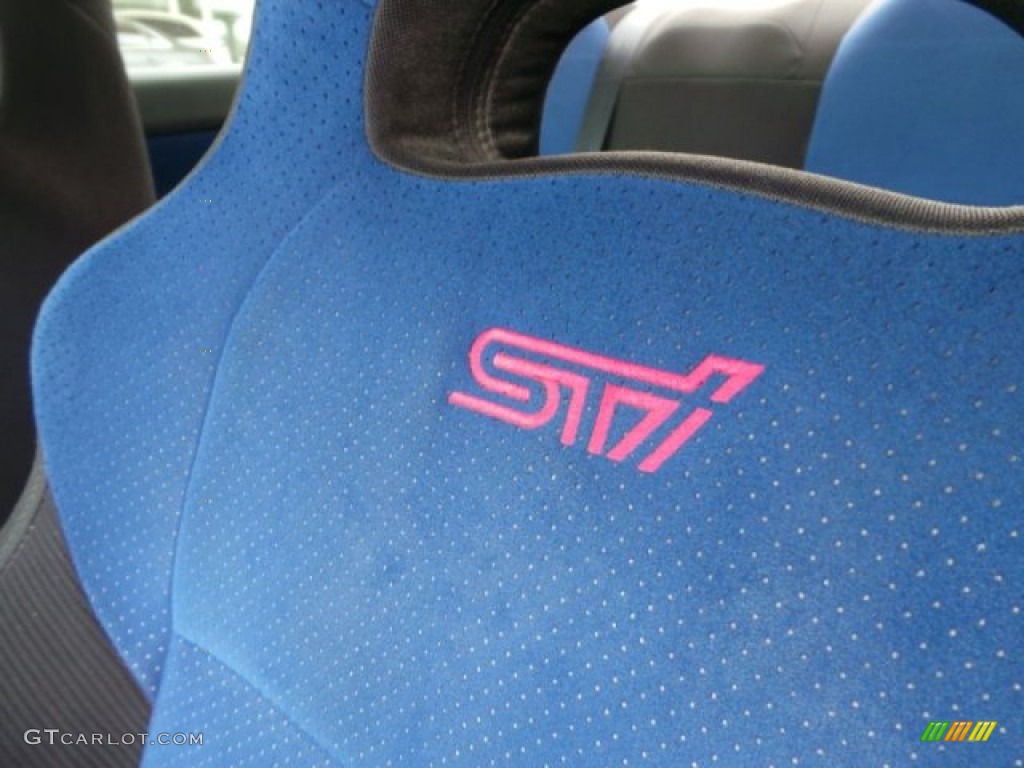 2005 Impreza WRX STi - Aspen White / Black/Blue Ecsaine photo #19