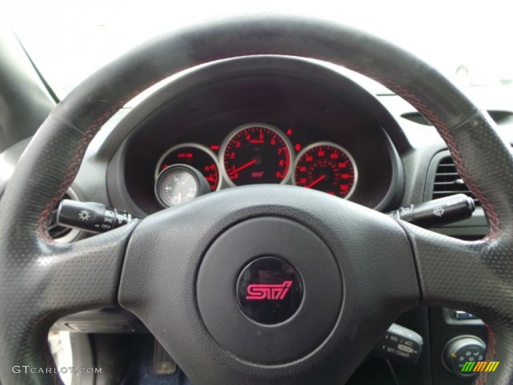 2005 Impreza WRX STi - Aspen White / Black/Blue Ecsaine photo #27