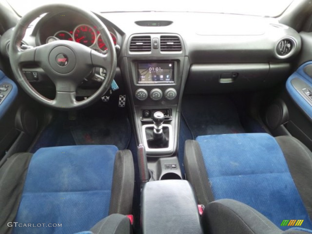 2005 Impreza WRX STi - Aspen White / Black/Blue Ecsaine photo #31