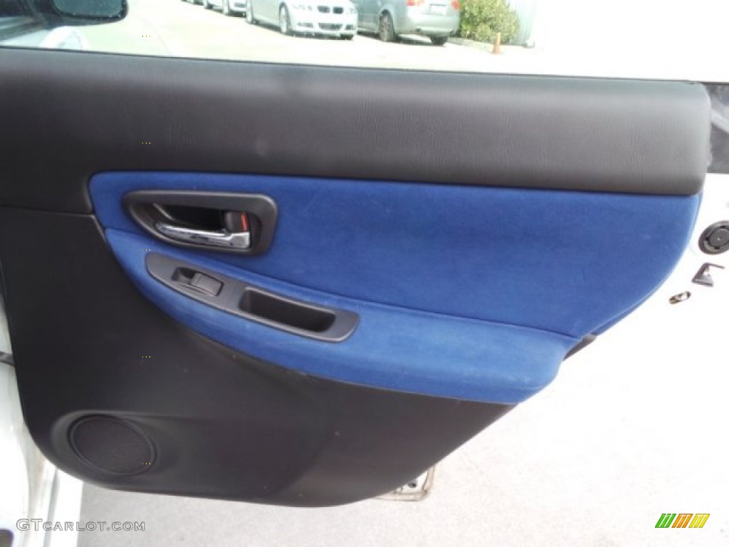 2005 Impreza WRX STi - Aspen White / Black/Blue Ecsaine photo #34