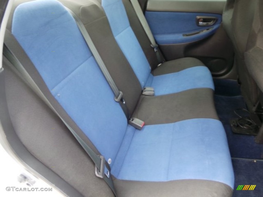 2005 Impreza WRX STi - Aspen White / Black/Blue Ecsaine photo #35