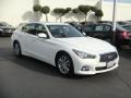 Moonlight White 2014 Infiniti Q 50 3.7 Premium Exterior