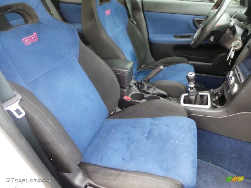 2005 Impreza WRX STi - Aspen White / Black/Blue Ecsaine photo #38