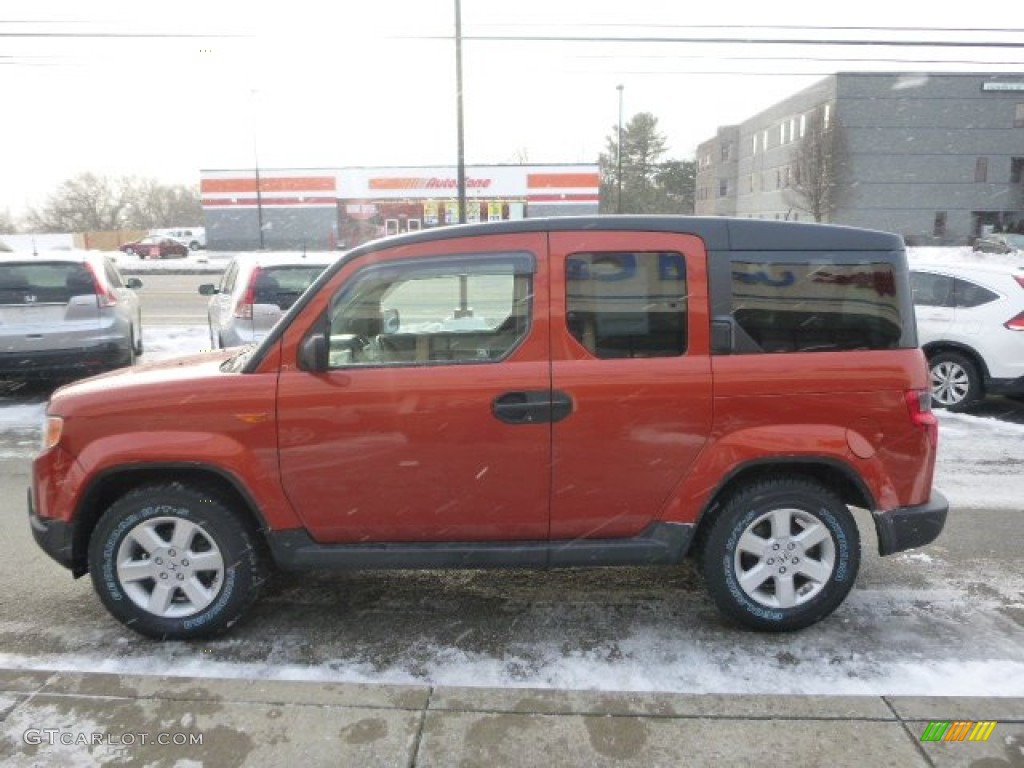 2011 Element EX 4WD - Citrus Fire Metallic / Titanium photo #7