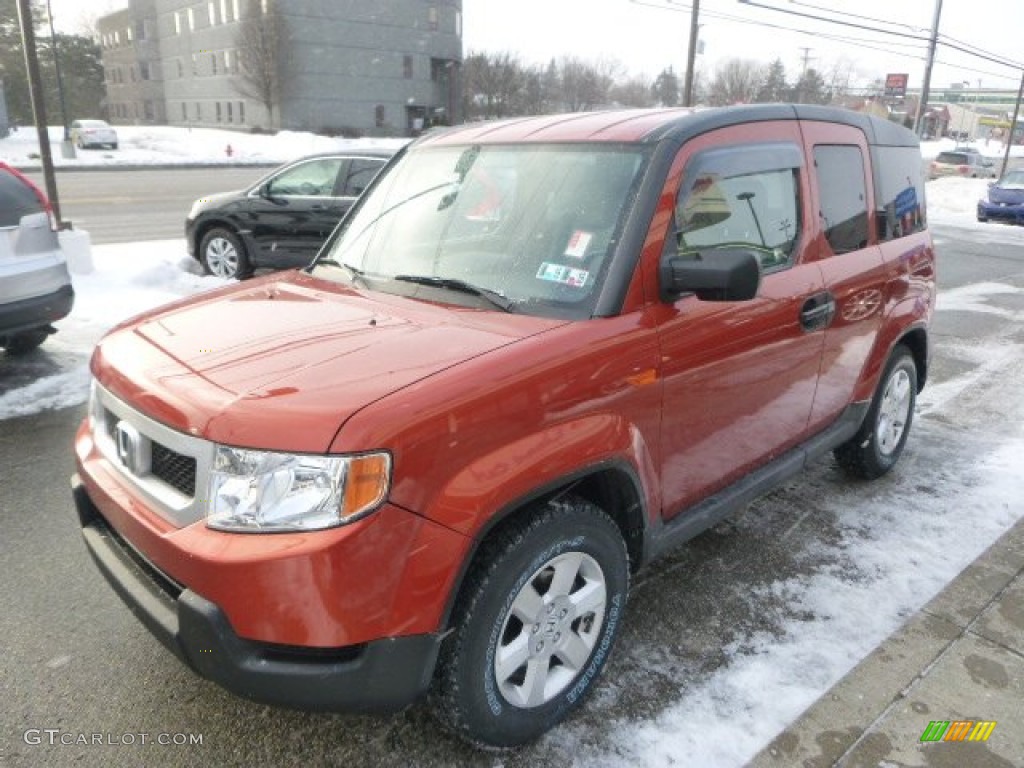 2011 Element EX 4WD - Citrus Fire Metallic / Titanium photo #8